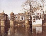 Lockwood de Forest One of the Twenty-four Ghats at Mathura oil